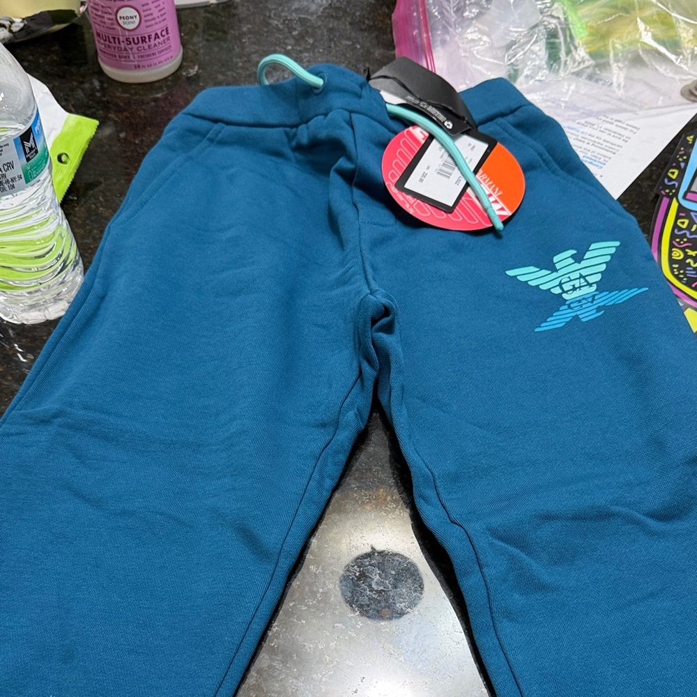 Emporio Armani Kids Teal Joggers